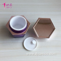 Hexagonal Shape Cosmetic Lotion Bottle Cream Jar